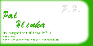 pal hlinka business card